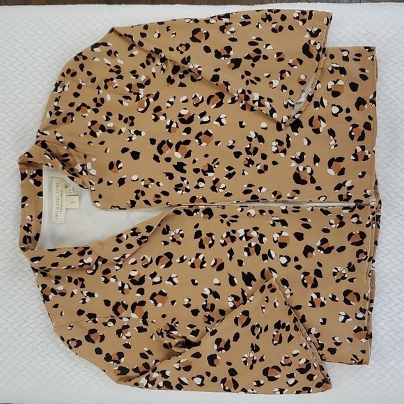 Saltwater LUXE Leopard Print Blazer "Garvey" Light Jacket Blazer Size Small - Picture 4 of 17